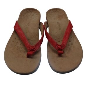 Vionic Women's Bella Slip on Bow Thong Sandals size 8½ Comfort Foot Support Femi